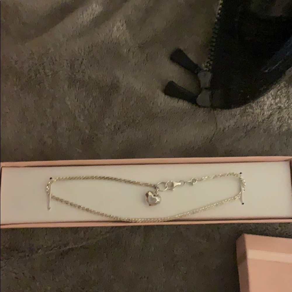 A sterling silver double wrap bracelet / anklet